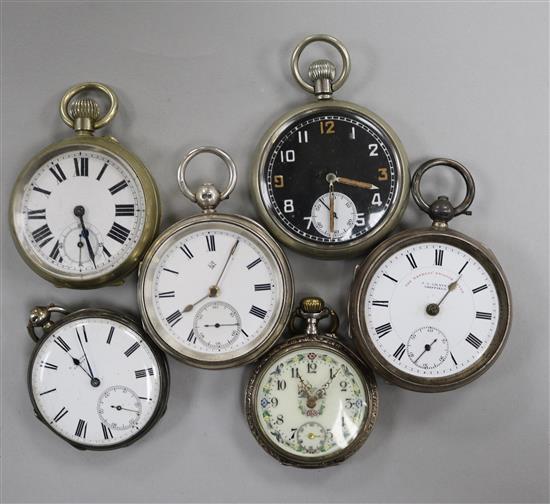 Six assorted pocket watches